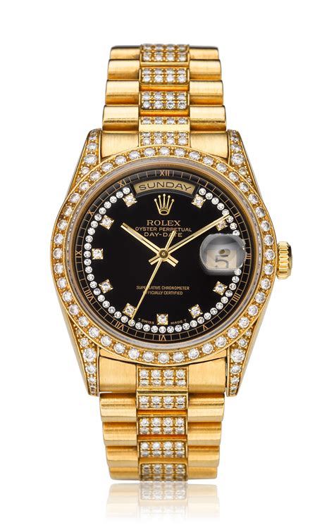 rolex day date gold diamond face|diamond gold Rolex watch price.